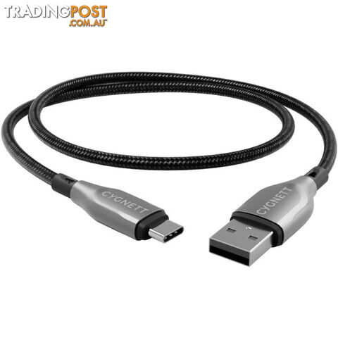 LC7876 BRAIDED USB-C TO USB-A LEAD 1M