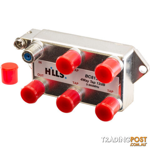 BC81327 4 WAY F-TYPE TAP 12DB 5-860MHZ FOXTEL APPROVED F30738