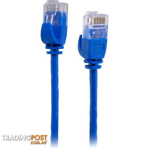 LC6SL0500BL 5M SLIM CAT6 PATCH LEAD BLUE ULTRA THIN