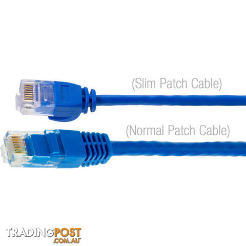 LC6SL0500BL 5M SLIM CAT6 PATCH LEAD BLUE ULTRA THIN - photo 2 of 3