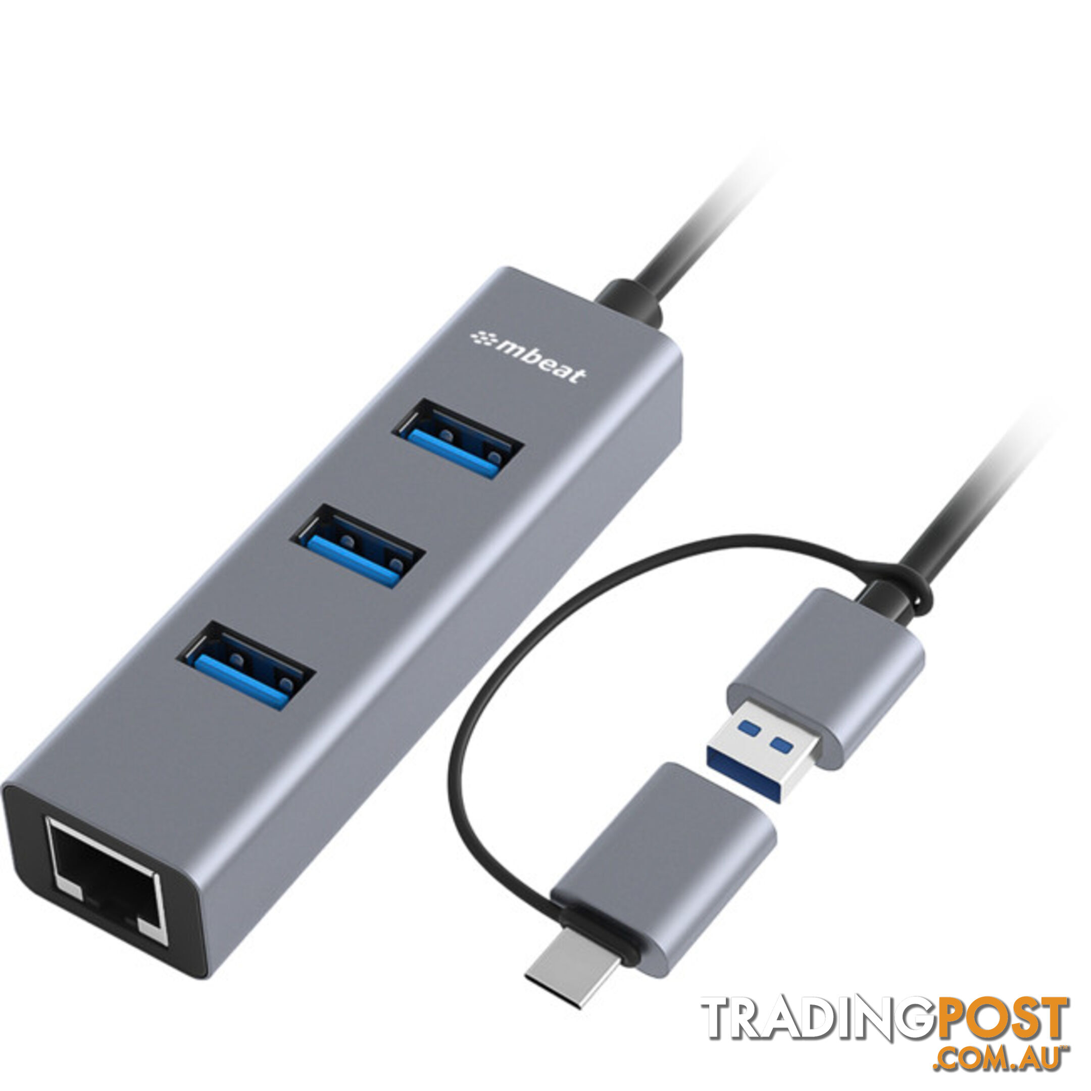 CU3HE331G 3 PORT USB3.0 HUB + GIGA LAN USB-C CONVERTER