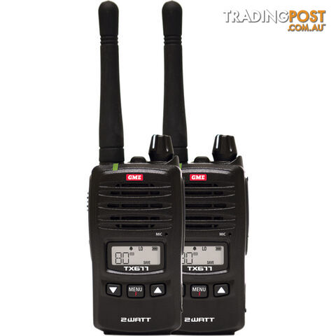 TX677TP 2W UHF CB HANDHELD TWIN PACK GME
