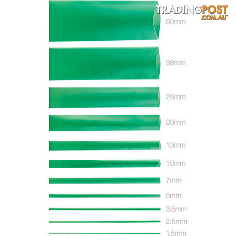 HS3.5GRN 3.5MMX1.2M HEAT SHRINK - GREEN HSGN135