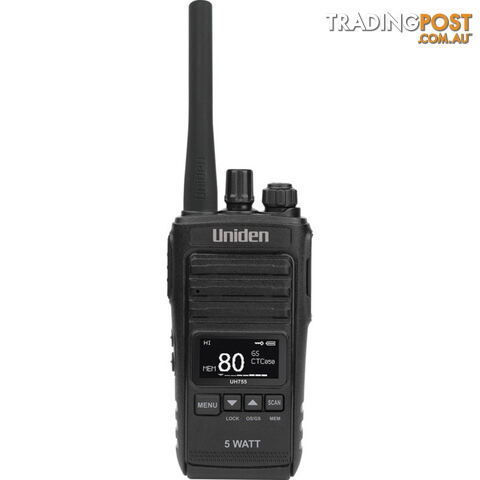 UH755 5W UHF CB SPLASHPROOF RADIO UNIDEN