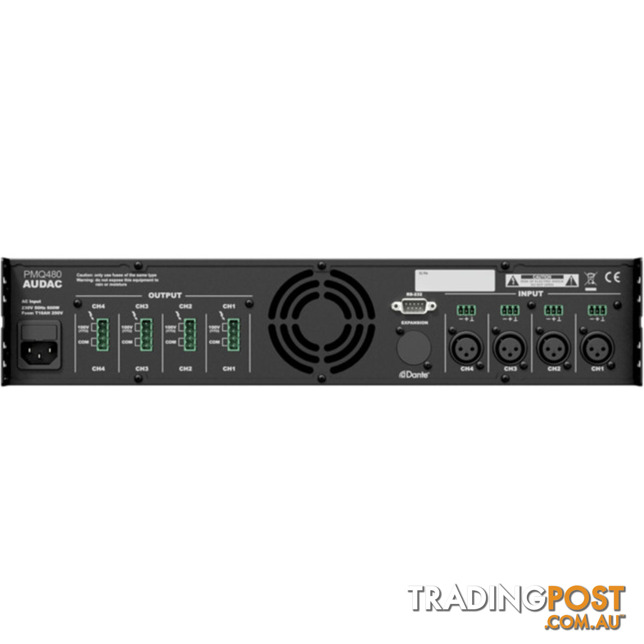 PMQ480 4 CH 100V POWER AMP - 4X 480W WAVE DYNAMICS DSP -2RU - RS232