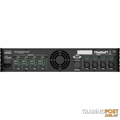 PMQ480 4 CH 100V POWER AMP - 4X 480W WAVE DYNAMICS DSP -2RU - RS232