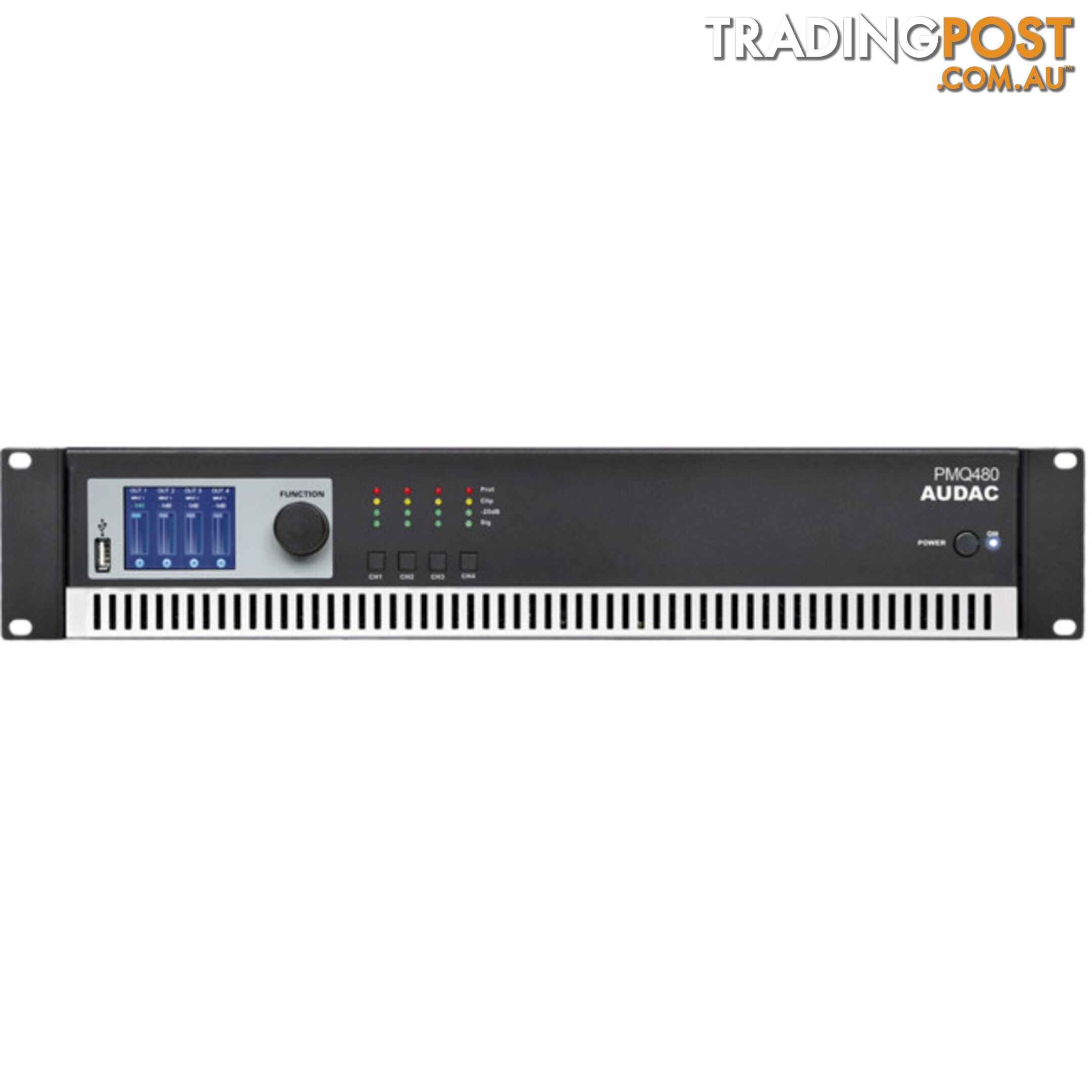 PMQ480 4 CH 100V POWER AMP - 4X 480W WAVE DYNAMICS DSP -2RU - RS232