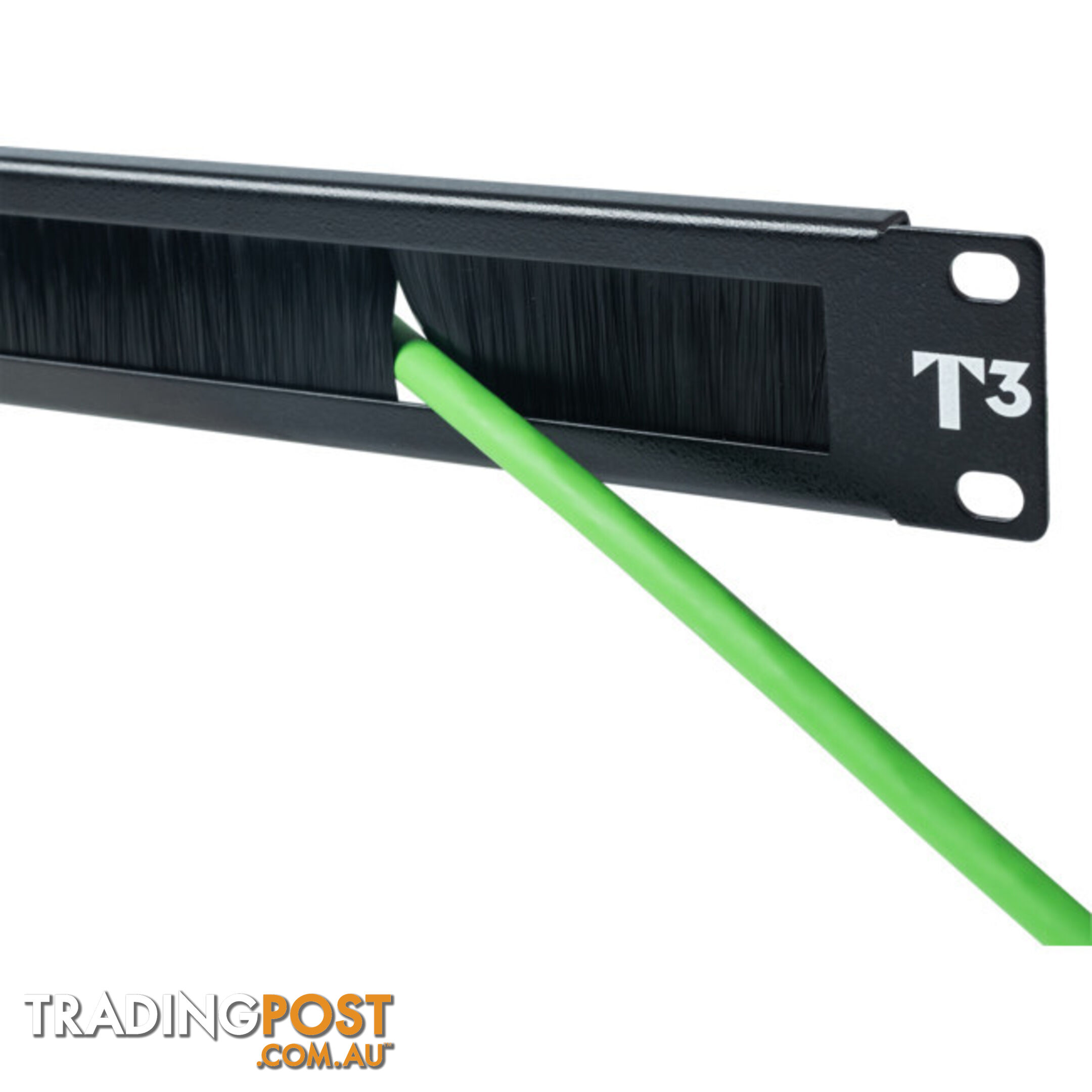 2762T3 19" 1RU BRUSH RACK PATCH PANEL