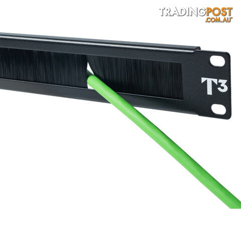 2762T3 19" 1RU BRUSH RACK PATCH PANEL