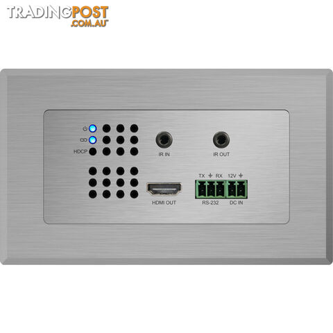 HEX11WPRX HDMI WALL PLATE HDBASET RX RS-232 AND IR UPTO 70M (4K- 40M)