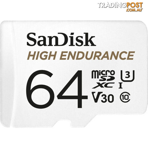 MSD64HE 64G MICRO SD CARD HIGH ENDURANCE 100MB SD ADAPTER