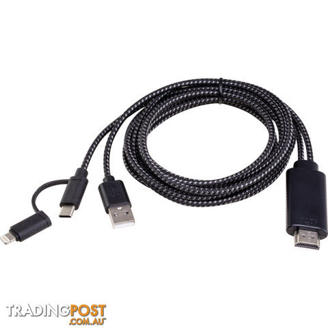 C8P2HDMI TYPE-C LIGHTNING TO HDMI LEAD 1.8M 8 PIN AND TYPE C 2 IN 1 - photo 2 of 2