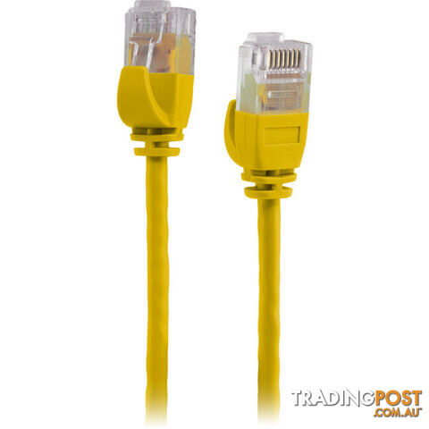 LC6SL0200YL 2M SLIM CAT6 PATCH LEAD YELLOW ULTRA THIN