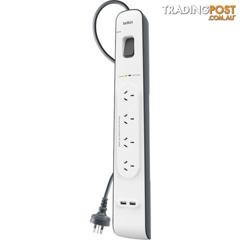 BSV401AU2M 2.4 AMP USB CHARGING 4 WAY POWER BOARD SURGE PROTECTION