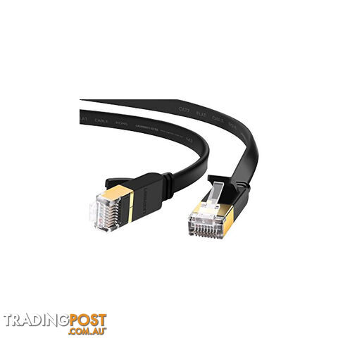 LC7480 FLAT 10M BLACK CAT7 PATCH LEAD 10GBE EDIMAX