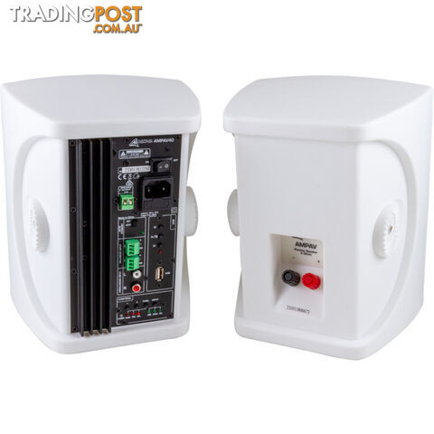 AMPAV40W WHITE 40W 3 WAY ACTIVE SPEAKER AUTO STANDBY - IR REMOTE- USB PORT - photo 2 of 4