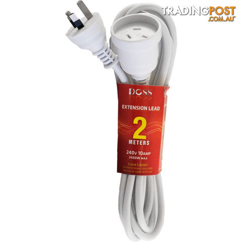 EXL2M 2M POWER EXTENSION LEAD WHITE DOSS