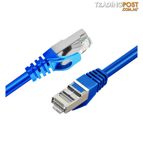 LC8000 30CM CAT7 10GBE ETHERNET CABLE BLUE TRIPLE SHIELDING - photo 2 of 4