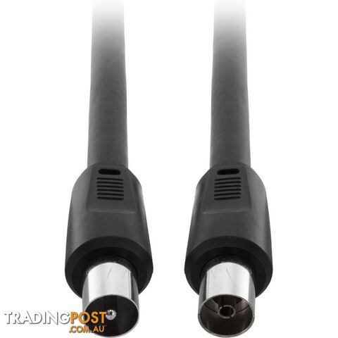 EL59Q-2PP 2M RG59QUAD TV EXTENSION LEAD PAL PLUG TO PAL SOCKET - BLACK