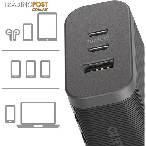 OBWC3P USB-C TRIPLE PORT WALL CHARGER 72W AUSTRALIAN PLUG - photo 2 of 5