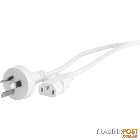 K9-1MW 1M WHITE IEC POWER LEAD IEC-C13 APPLIANCE CORD
