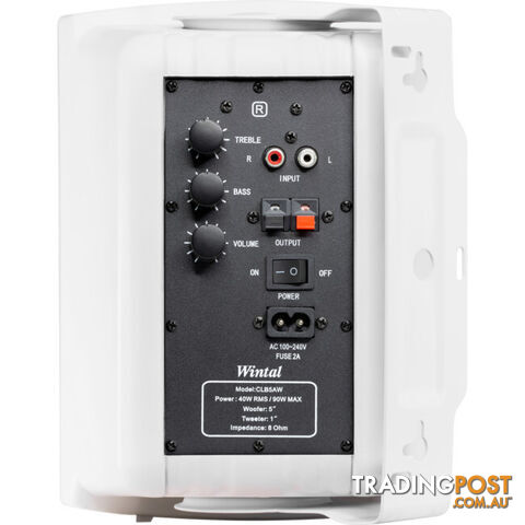 CLB5AW 5" ACTIVE BOX SPEAKERS WITH BLUETOOTH RENAMING WHITE 40W RMS 90W MAX - photo 4 of 5