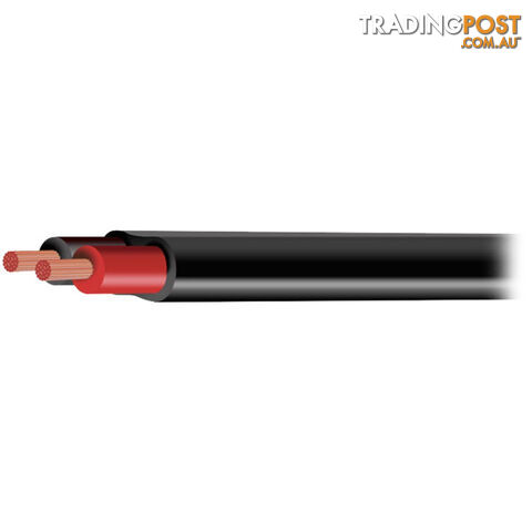 SP215-100 2X 1.5MM SPEAKER CABLE 100M BLACK - DOUBLE INSULATED