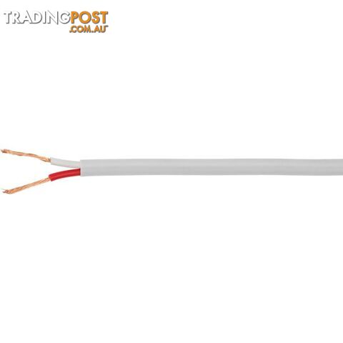2X24-.2DSW-1M WHITE TWIN POWER CABLE-1M DOUBLE INSULATED - PER METRE