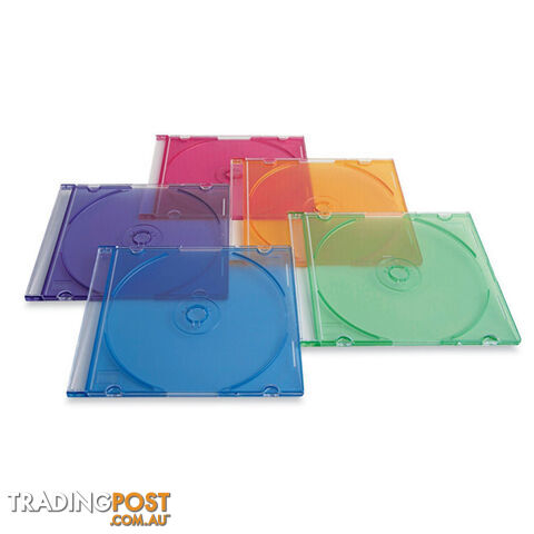 VSC25 25PK COLOURED SLIM CD CASES VERBATIM