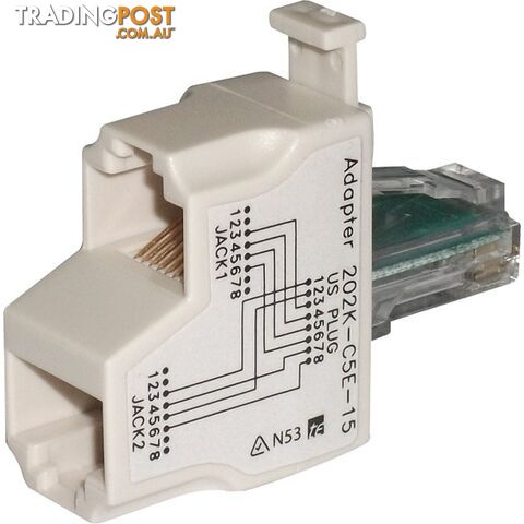 PK4543 RJ45 VOICE/VOICE LINE SPLITTER 1X RJ45 PLUG TO 2X RJ45 SOCKET