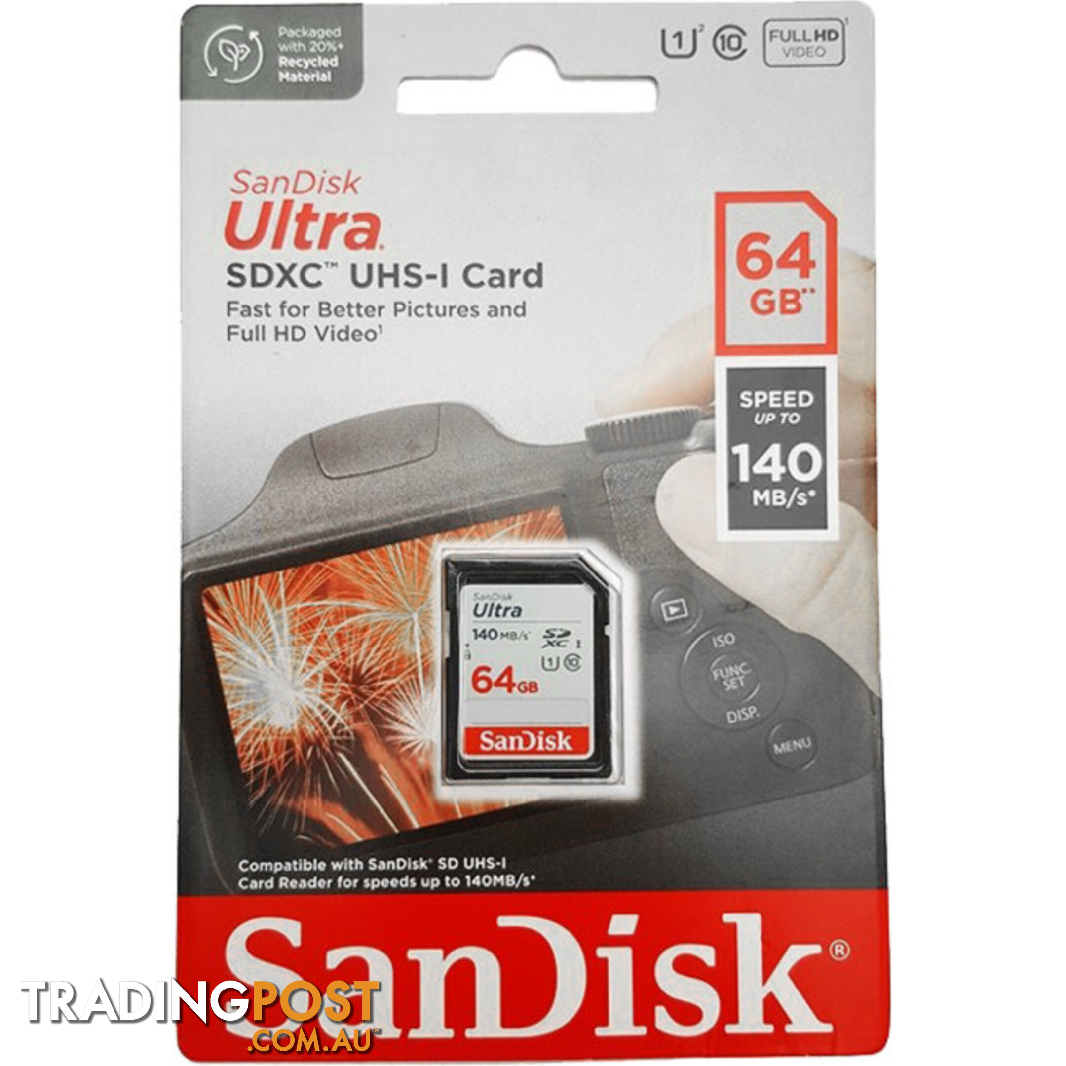 SD64ULTRA-140 SANDISK 64GB SDXC CARD 140MB/S