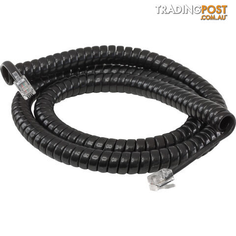 CC0010/BLK 5M BLACK HANDSET CURLY CORD TEL4502 RJ11 - photo 2 of 2