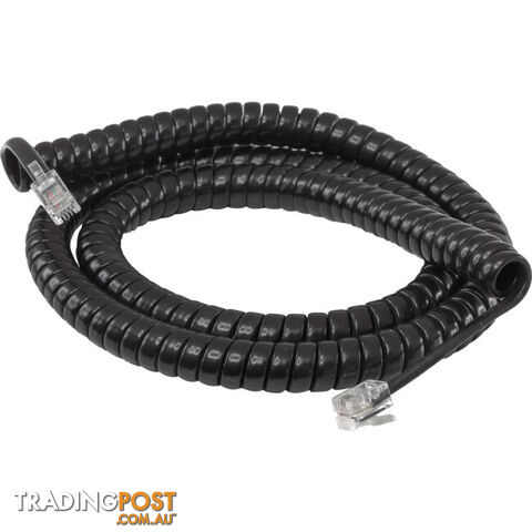 CC0010/BLK 5M BLACK HANDSET CURLY CORD TEL4502 RJ11
