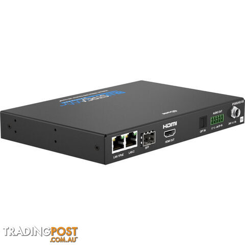 IP350UHDRX IP MULTICAST UHD 18GBPS VIDEO RECEIVER OVER 1GB 2CH DANTE AUDIO-BUILT-IN VIDEO SCALER-POE- HDCP2.2