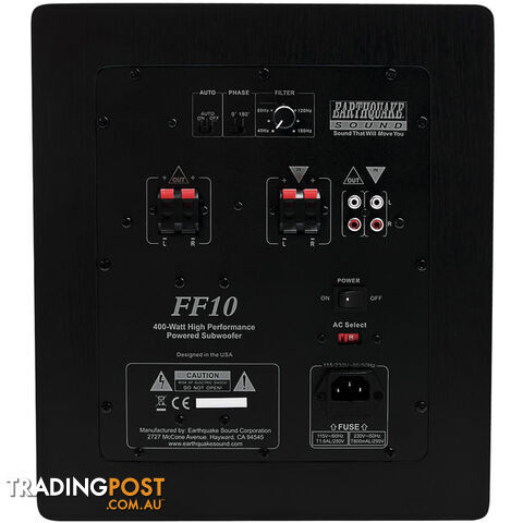 FF10 10" FRONT FIRING SUBWOOFER BLACK EARTHQUAKE - photo 3 of 3