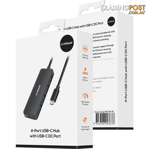 C3H5K 4 PORT USB-C HUB WITH USB-C DC PORT - photo 2 of 7