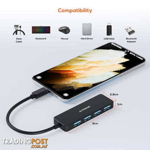 C3H5K 4 PORT USB-C HUB WITH USB-C DC PORT - photo 3 of 7