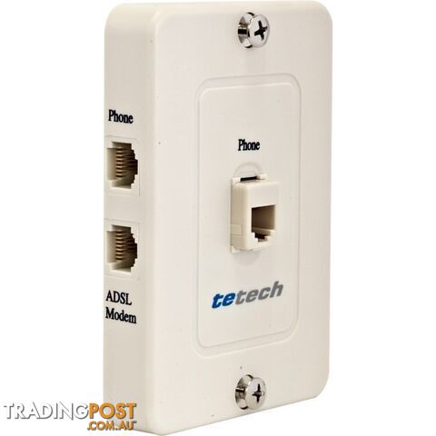 DSL018/2+ ADSL2+ WALL MOUNT SPLITTER AND PHONE FILTER TEL1200