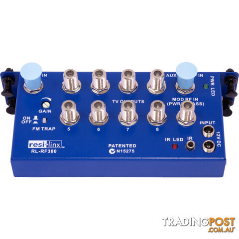 RLRF380 3 IN 8 OUT COMBINER/AMPLIFIER SPLITTER WITH IR REMOTE RETURN