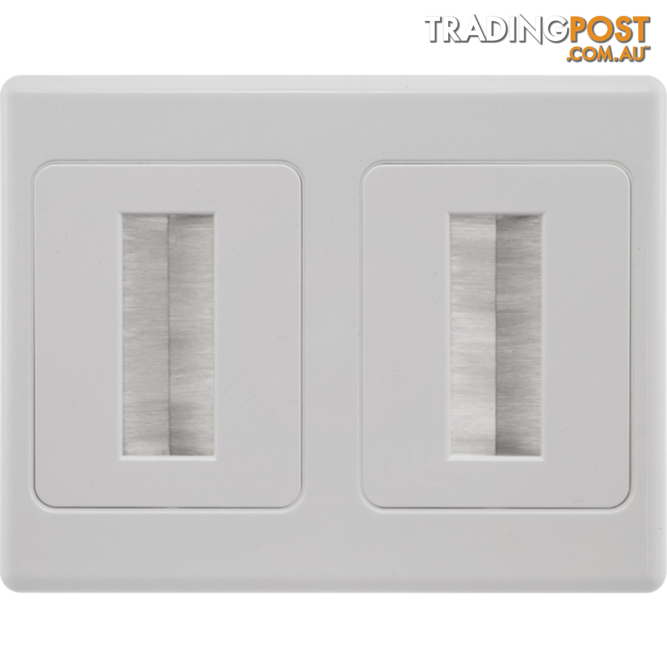 PRO1273 DUAL BRUSH WALL PLATE SUITS CLIPSAL