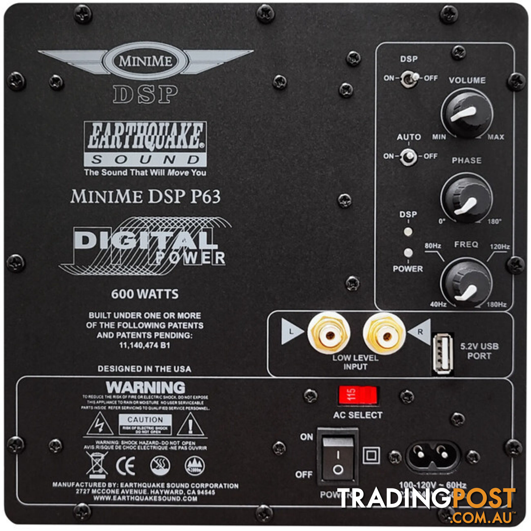 MINIMEDSPP63B MINIME DSP P63 3 SIDED 6.5" SUB BLACK COLOUR