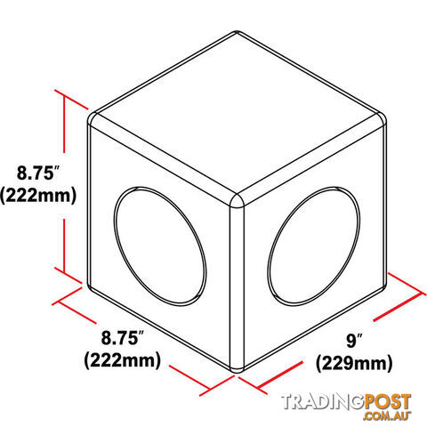 MINIMEDSPP63B MINIME DSP P63 3 SIDED 6.5" SUB BLACK COLOUR