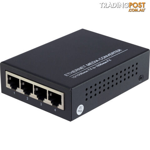 4P100SM20KSC 4 PORT 100M FIBRE MEDIA CONVERTER 10/100M SM DUAL FIBRE SC 20KM - photo 2 of 2
