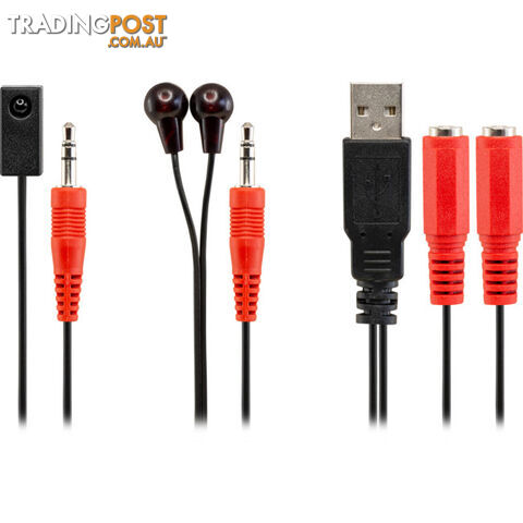 PRO1453KB USB POWERED IR REPEATER KIT W/ 2 EYE EMITTER IR REMOTE