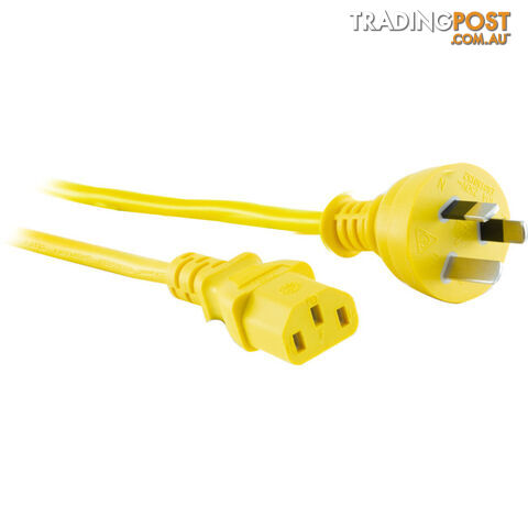 K9-2MYEL YELLOW IEC POWER LEAD - 2M IEC-C13 APPLIANCE CORD