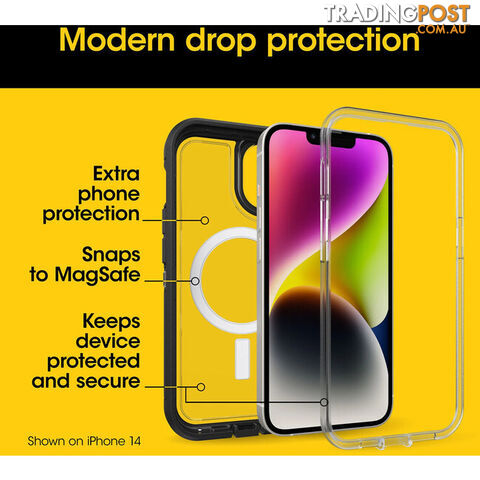 IPH15DXMCB DEFENDER XT MEGASAFE IPHONE 15 (6.1") CASE CLEAR / BLACK - photo 4 of 4