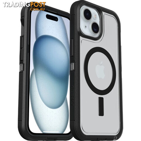 IPH15DXMCB DEFENDER XT MEGASAFE IPHONE 15 (6.1") CASE CLEAR / BLACK - photo 2 of 4