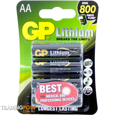 GP15LC4 1.5V AA GP LITHIUM FR6 PK4 GP