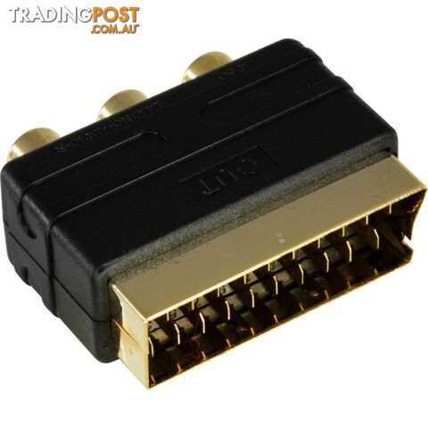 PA4230 RCA SOCKETS TO SCART PLUG SCART VIDEO ADAPTOR