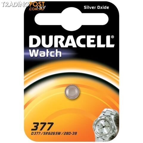 D377 377/SR626 SILVER OXIDE BATTERY DURACELL